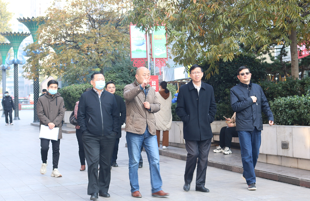 市领导调研淮河路步行街改造提升工作