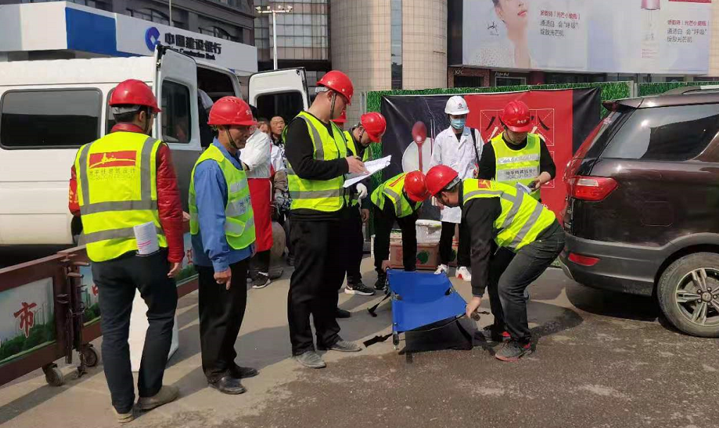 庐建公司开展机械伤害事故应急演练活动