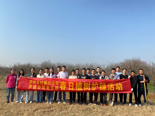 庐阳乡村振兴公司与庐建公司党支部结对共建开展春日植树护绿活动