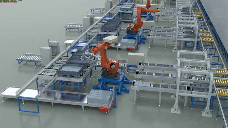 某锂电分容库及测试智能物流系统